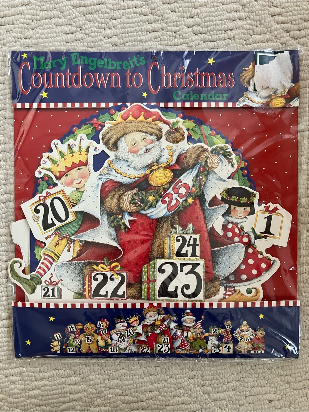 Mary Engelbreit Countdown to Christmas Advent Calendar NEW NIP 1995